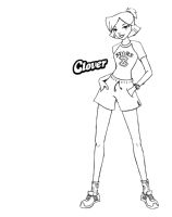 A coloring page of totally spies